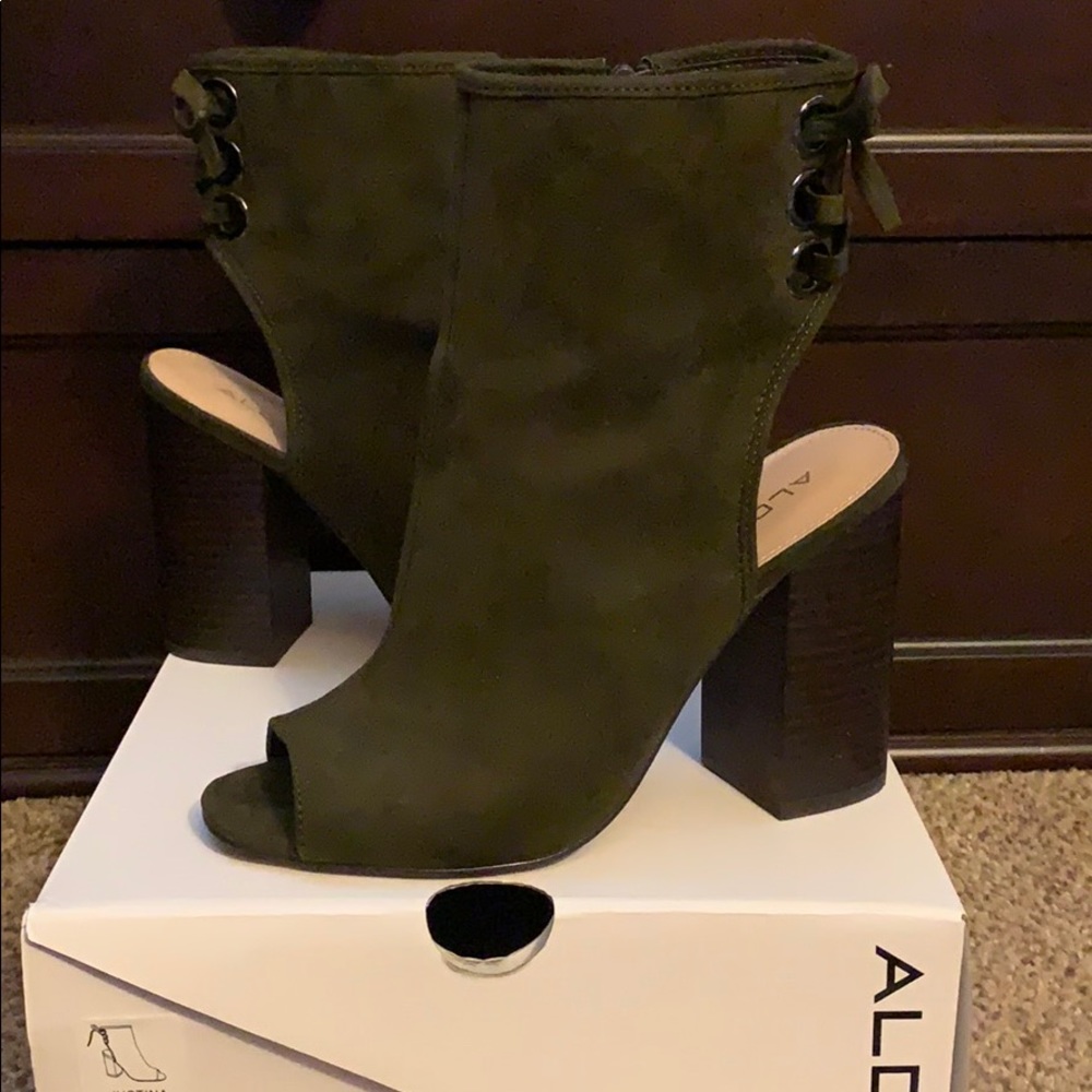 Olive Green Aldo Justina Heels.